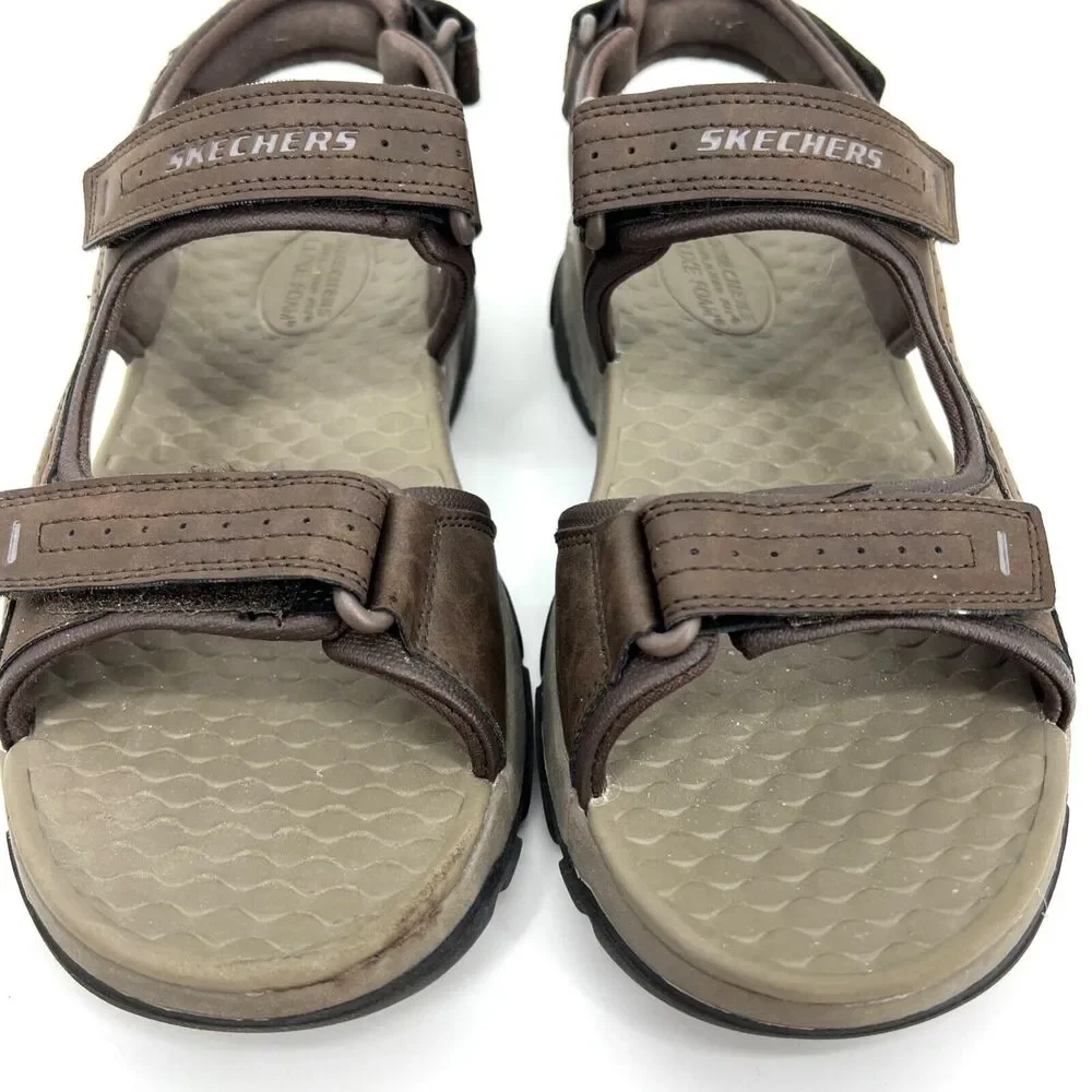 Skechers TRESMEN-GARO Mens Chocolate 204105/CHOC Relaxed Fit Sandals Size 9